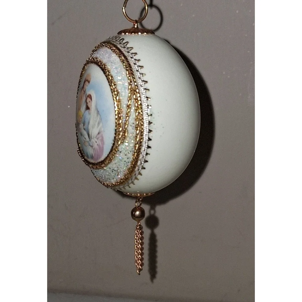 Vintage Style Nativity Holy Family Christmas Ornament 3.25